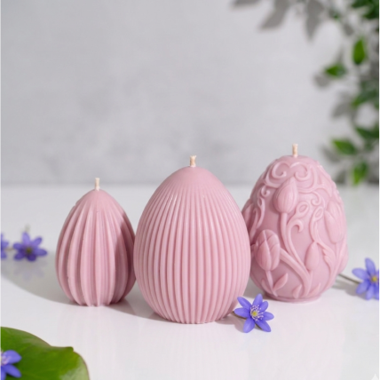 STRIPED EGG CANDLE 1 1 STRIPED EGG CANDLE 1 1