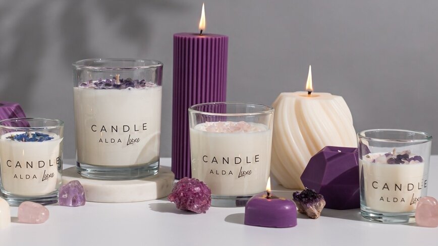 The Powers of Peace and Healing: Amethyst with Scented Candles