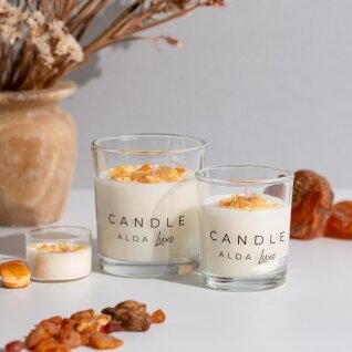 PROTECTION | Candle with Amber and Amber Essential Oil