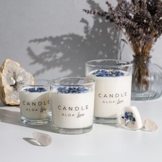 WISDOM | Candle with Lapis Lazuli and Sandalwood Essential Oil