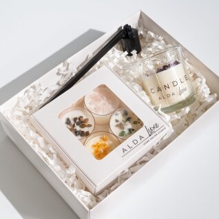 BALANCE AND HARMONY | Candles with Natural Gemstones